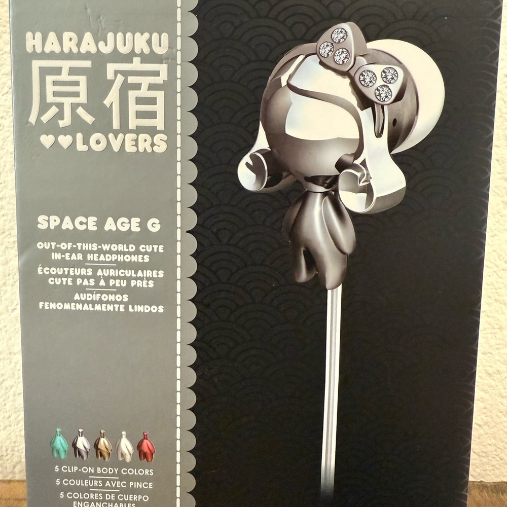 Harajuku Lovers Space Age G Silver Headphones